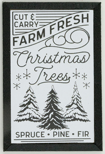 Farm Fresh Christmas Trees Picture, 1 Piece, Black Frame